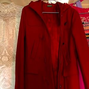 Beautiful red wool coat